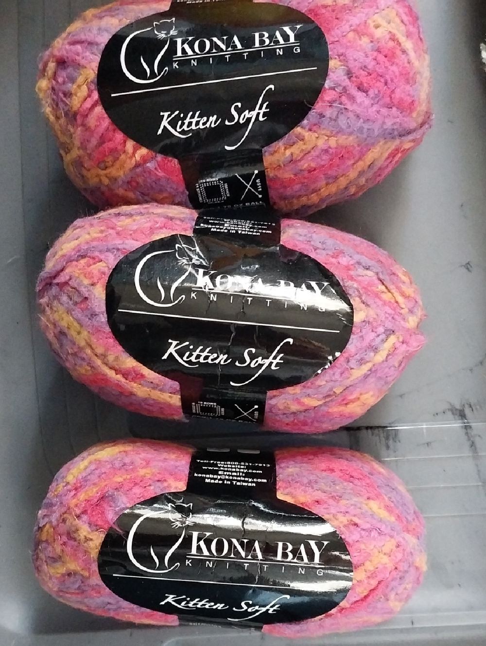 Kitten Soft Multicolor Yarn - Pink, Purple & Yellow